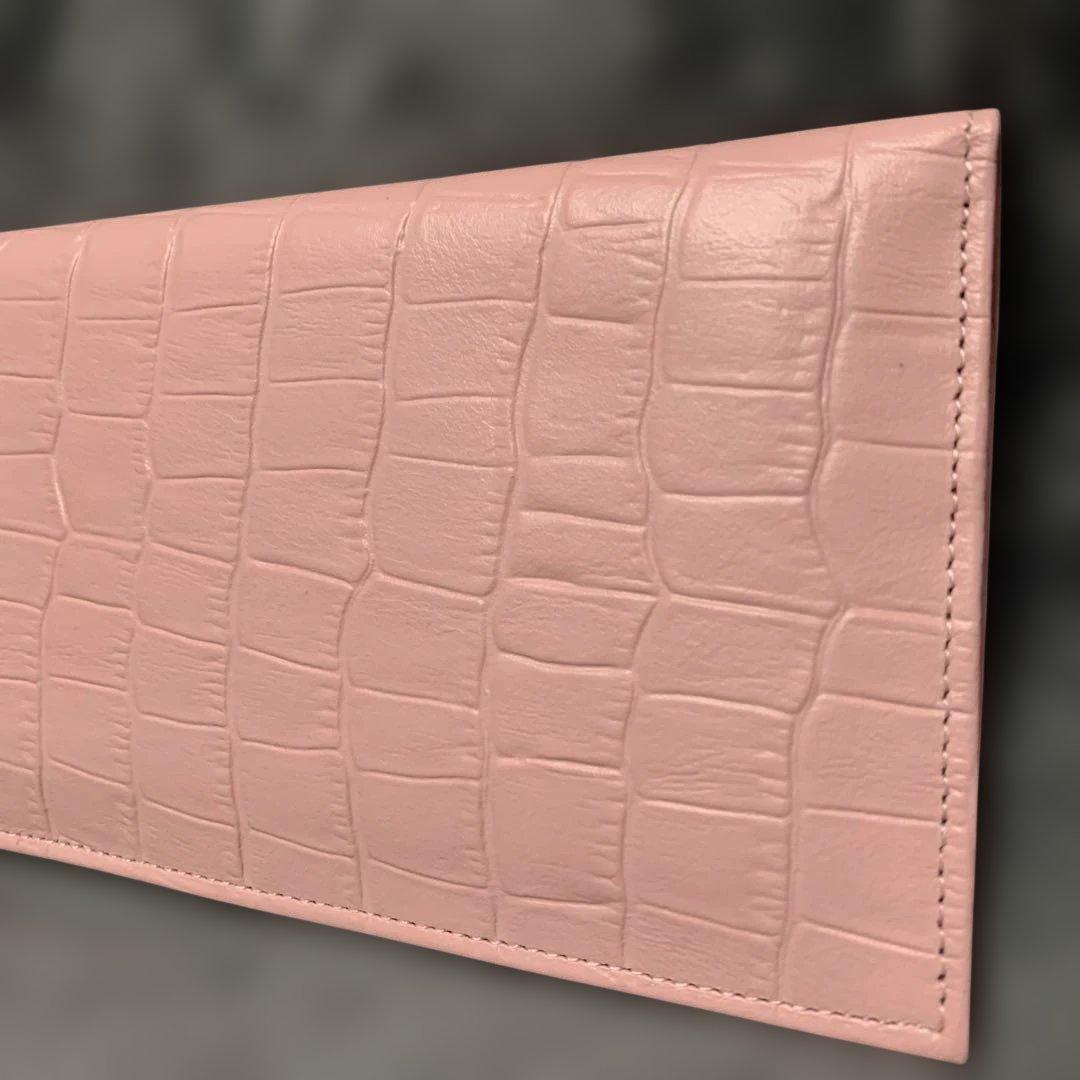 皇居財布 ピンク クロコダイル風 長財布 牛革？ - メルカリ