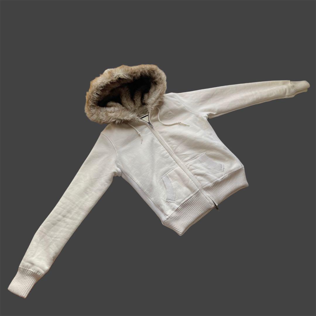 トップス 00s y2k archive \"A&F\" Fur zip hoodie