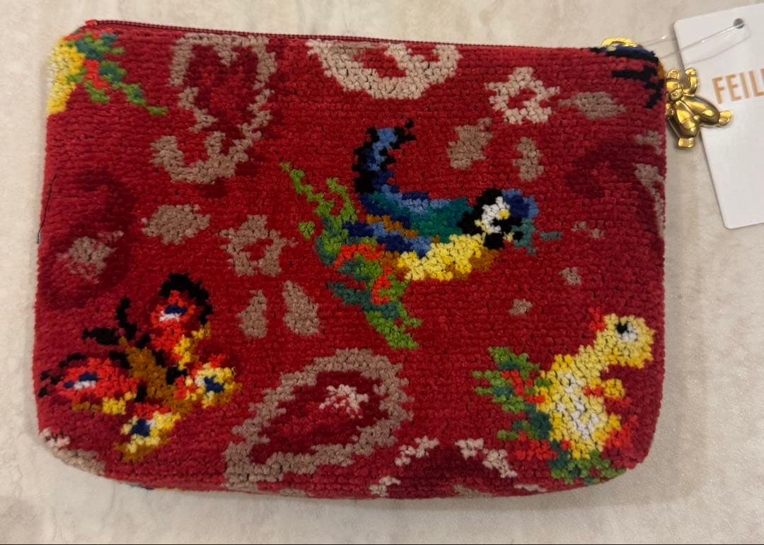 新品】FEILER ハイジ 旗艦店限定 ワイン ハンカチとポーチセット