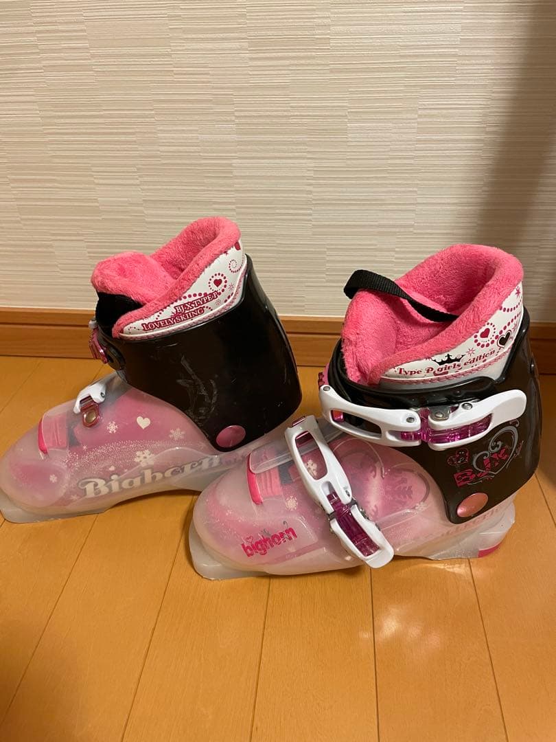 スキー板110cmセット ストックブーツ付 KAZAMA 子供ジュニアキッズ