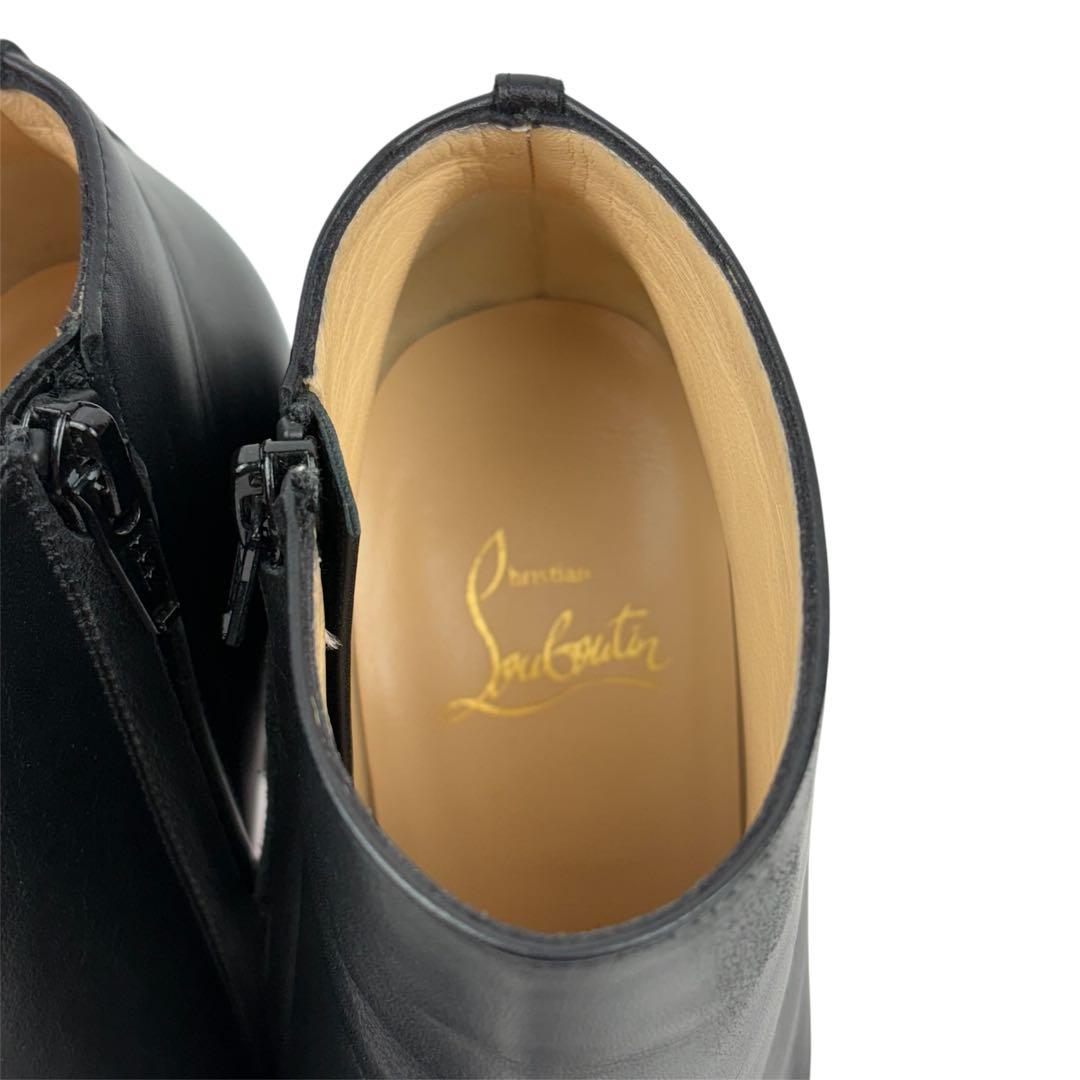 【ほぼ未使用】クリスチャンルブタン　36.5　23.5cm ショートブーツ　黒