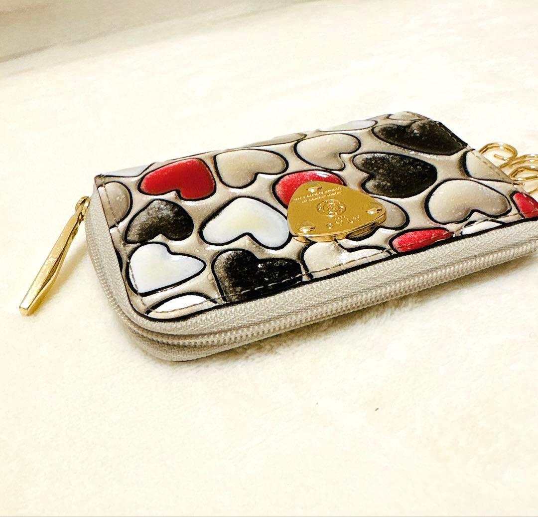 ATAO ベル プラチナグラス ハート ミニ財布 キーケース ハッピーヴィ