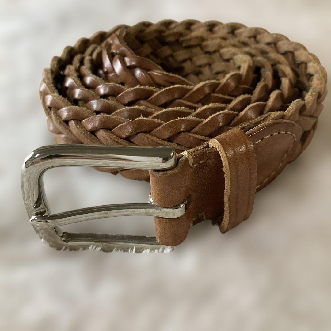 極美品 希少40大サイズ ホワイトハウスコックス メッシュベルト ライト