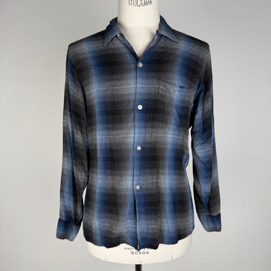 【美品】50-60s ARROW ヴィンテージ レーヨン 開襟 オンブレ M相当 1960's 