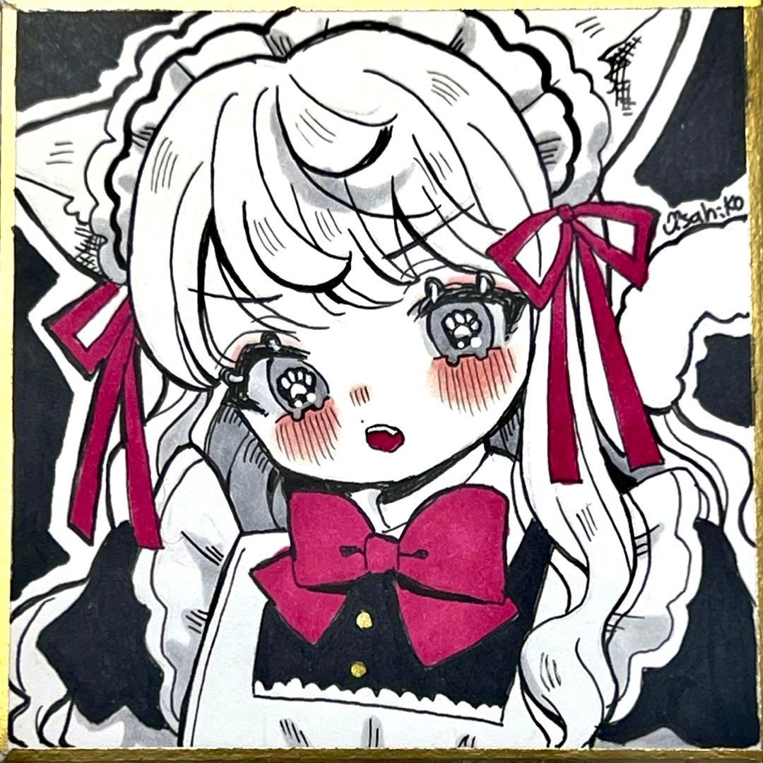 手描きイラスト アナログ コピック 女の子イラスト オリジナル 創作