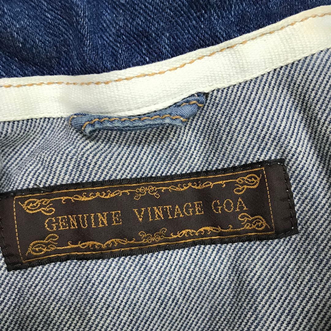 平成 アーカイブ 古着 GOA リペア加工 ボリュームネック デニムベスト