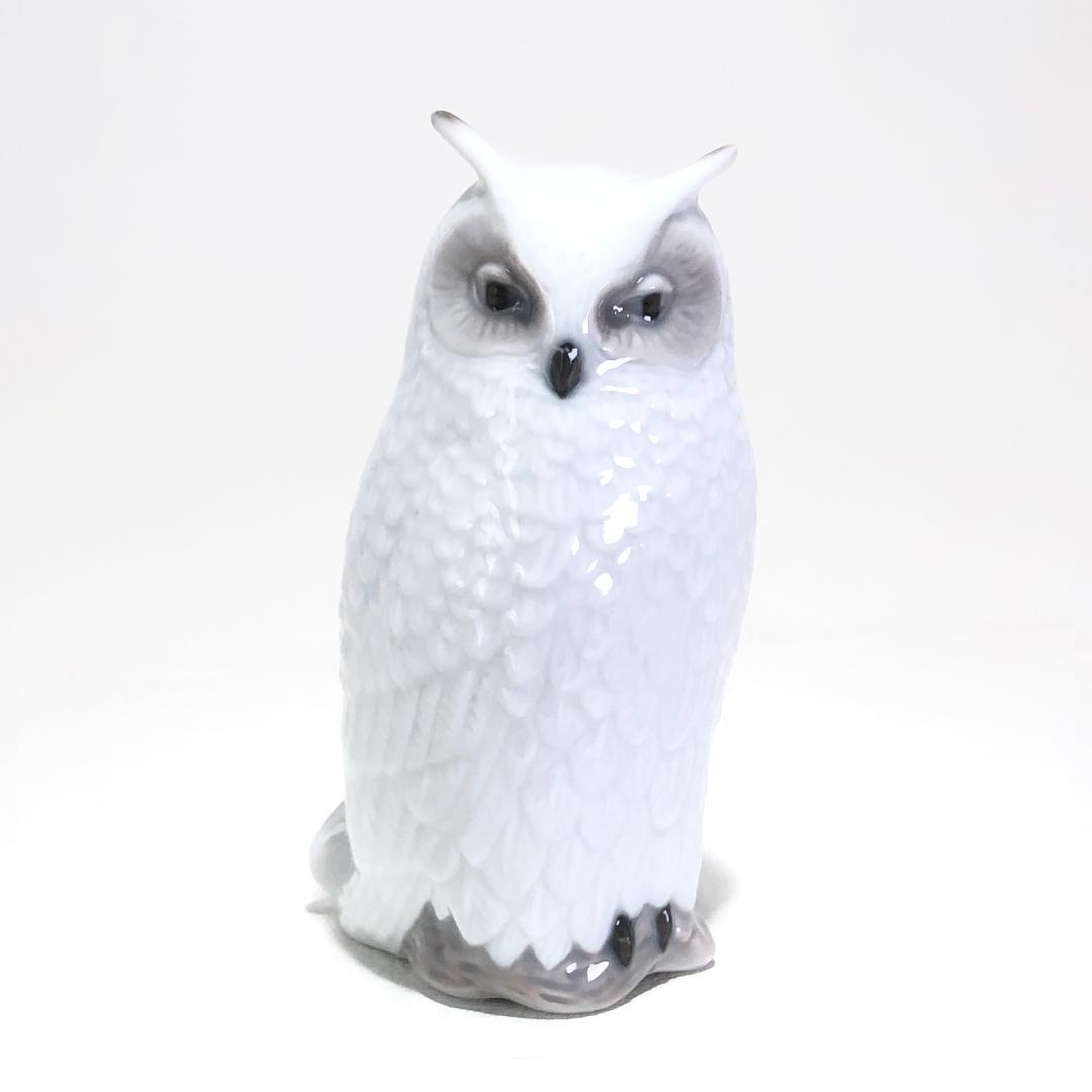 美品・箱付き】ロイヤルコペンハーゲン／白ミミズク フィギュリン／440