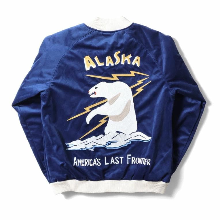 HOUSTON 別珍スカジャン ALASKA柄 スーベニア 51386 NVXL - メルカリ