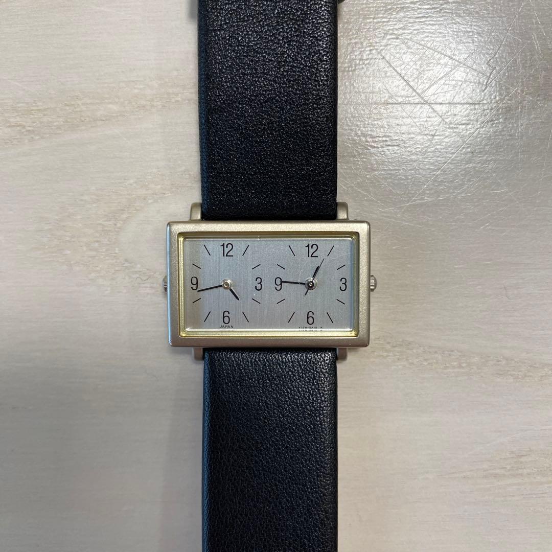 腕時計 無印良品 リストウォッチ双子 ツータイム 2タイム Wタイム