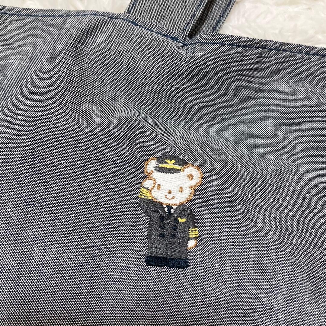 未使用に近い♡ ファミリア ANA レッスンバッグ 刺繍 くま 飛行機