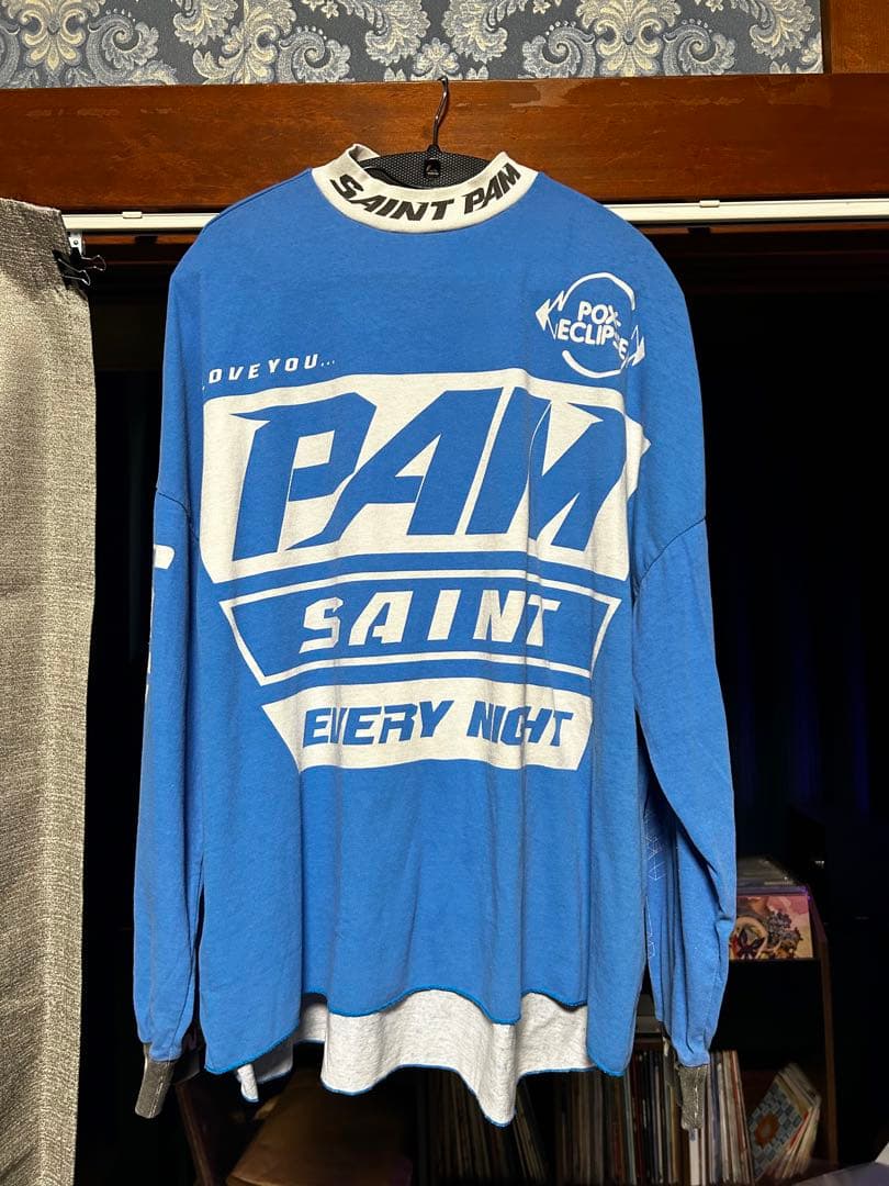 トップス SAINT Mxxxxxx x P.A.M. PAM LS Tee Saint SAINT Mxxxxxx Pam Long Sleeve T-Shirt | Light Blue | SVD USA