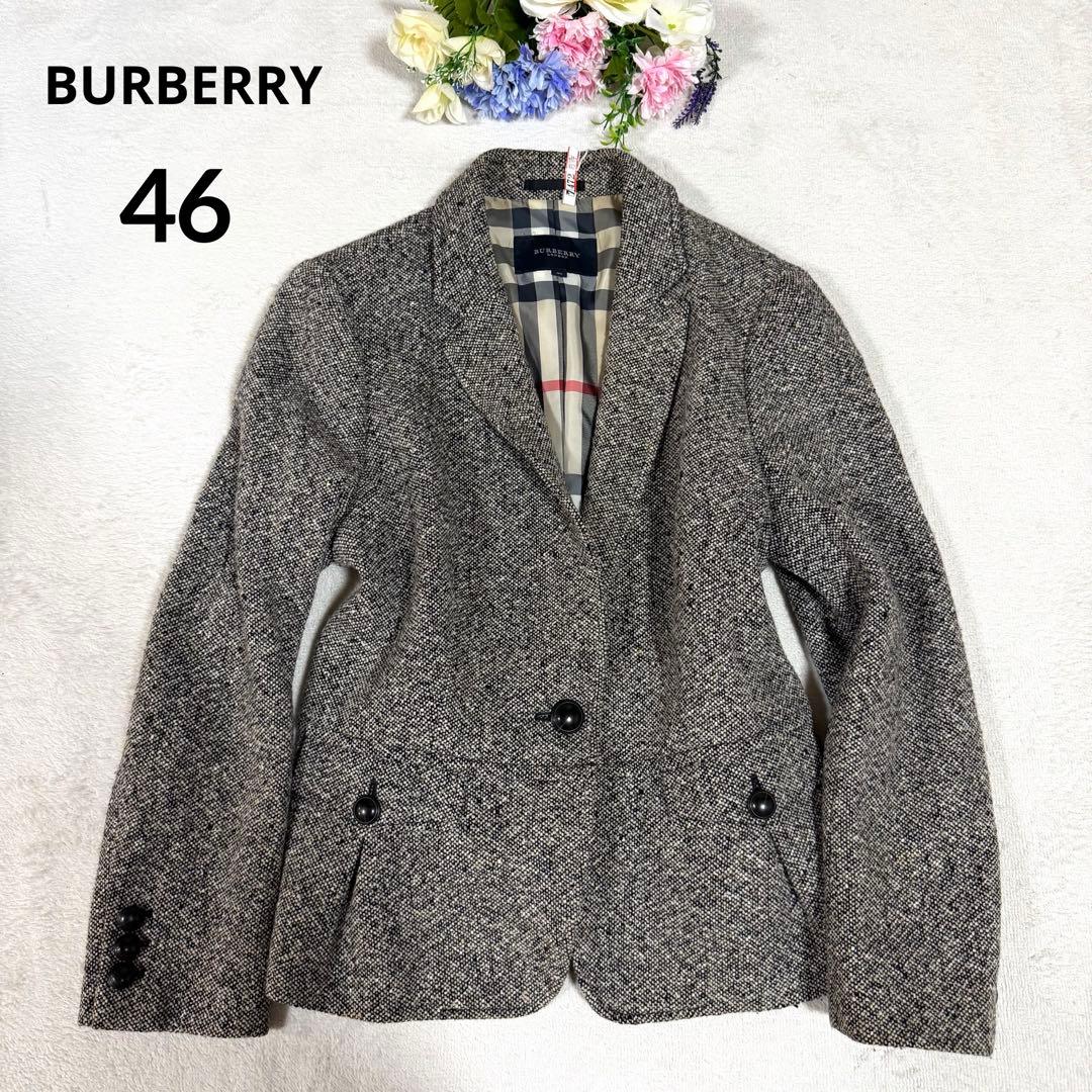 希少46サイズ☆BURBERRY バーバリーロンドン ジャケット ツイード