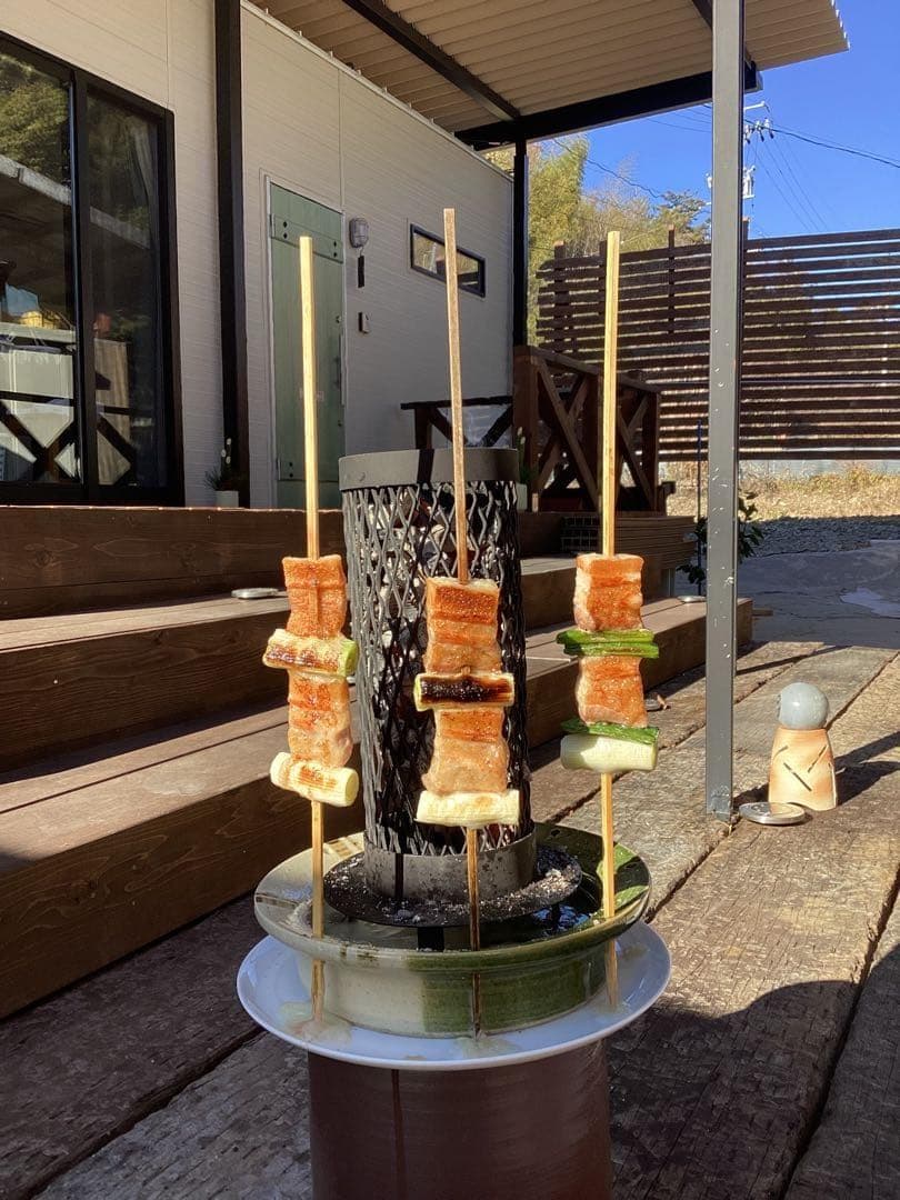 美濃焼】串匠~金結昌(くじゃく)~ 串物を炭焼き 七輪/魚/肉