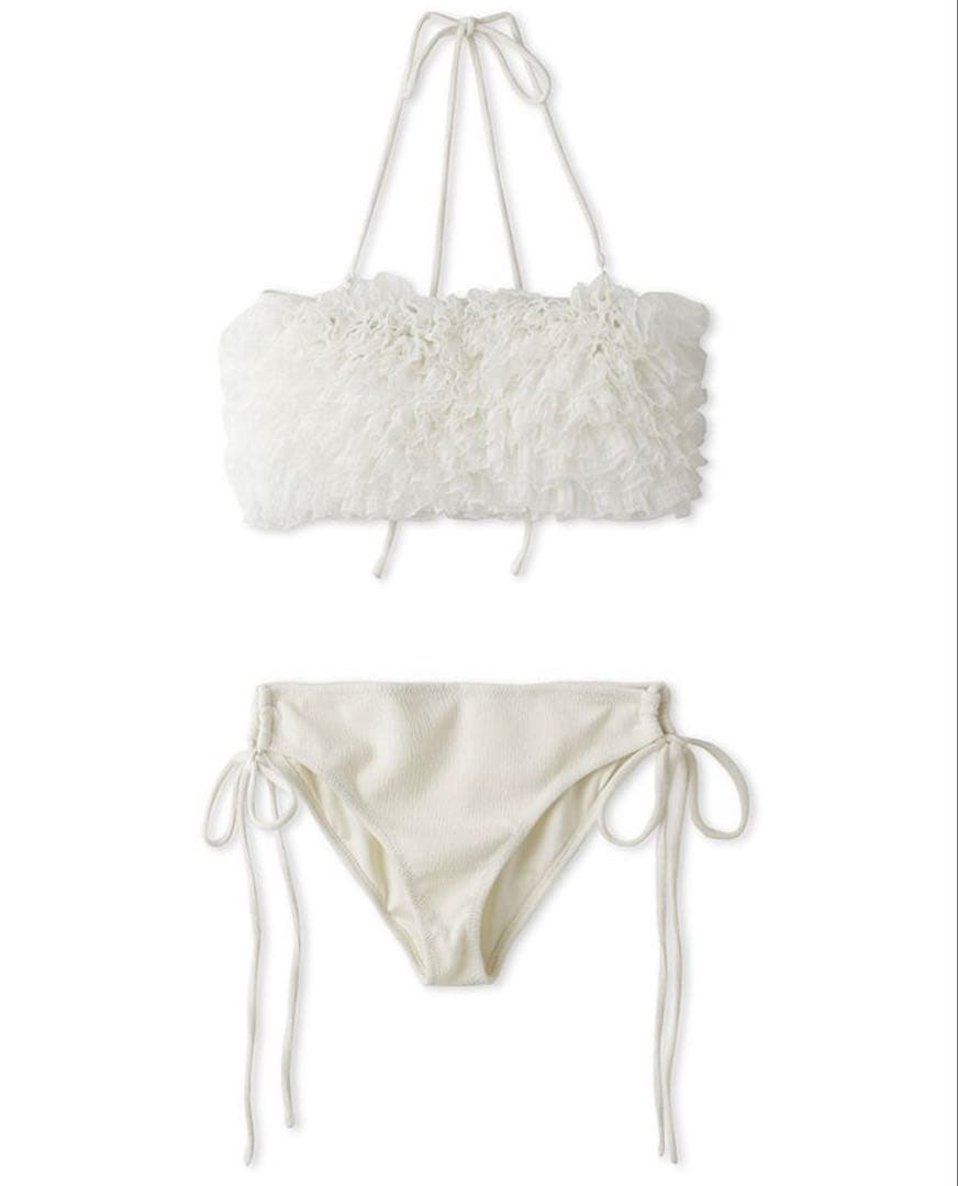 snidel チュール 水着 ビキニ ホワイトsnidel チュール 水着 ビキニ