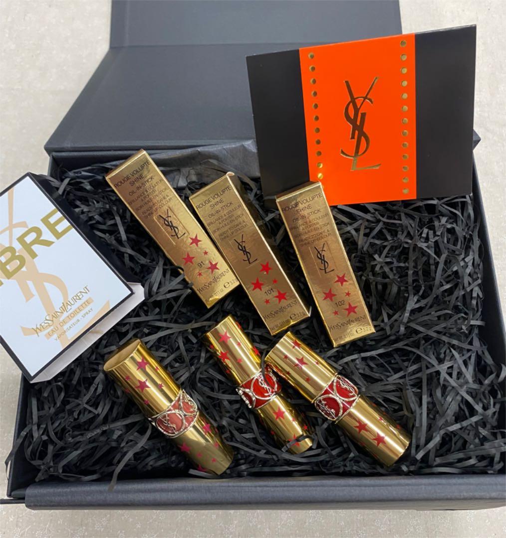 値下げYSLギフトBOX 口紅3本 香水 ギフトセット - メルカリ