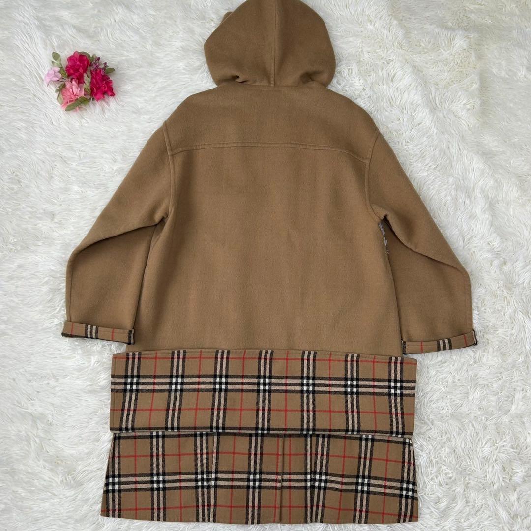 極美品/L】バーバリー ダッフルコート メガノバチェック カシミヤ混