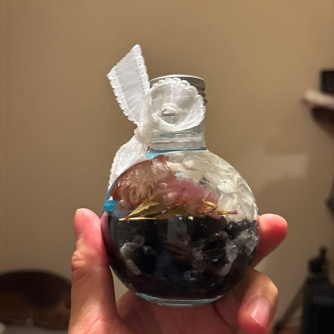 モリオンと水晶のパワーハーバリウム！悪いやつを吸う！