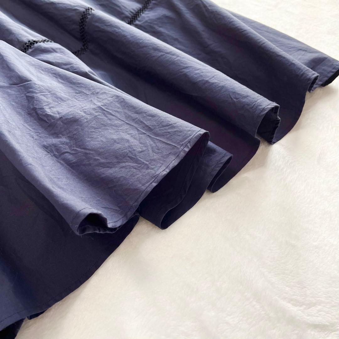 完売希少品【ヌキテパ】五明祐子 ポプリンレースロングドレス コットン