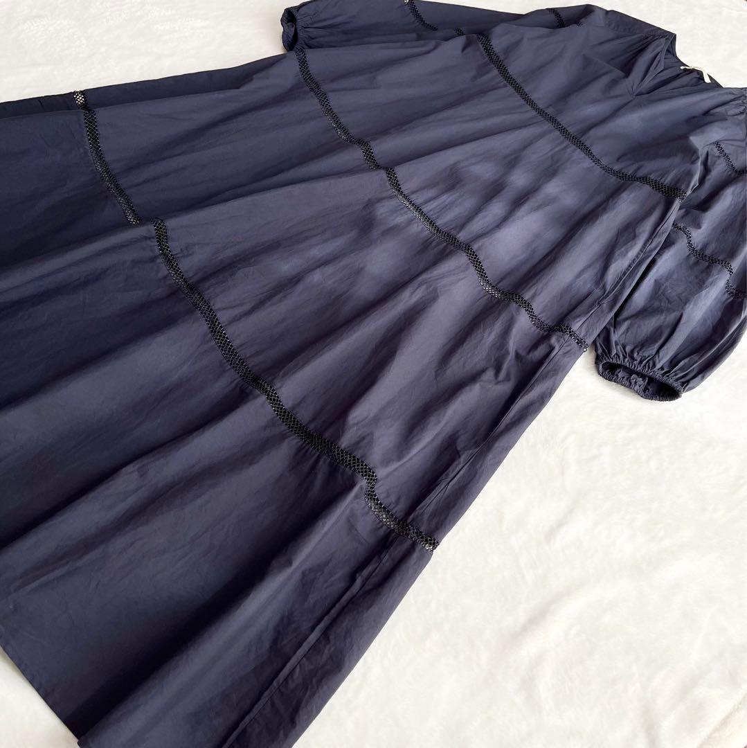 完売希少品【ヌキテパ】五明祐子 ポプリンレースロングドレス コットン