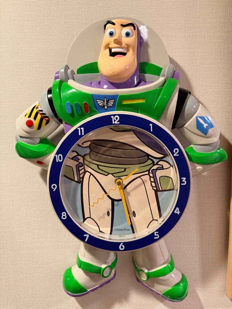 動作確認済み】トイストーリー バズライトイヤー 振り子 壁掛け時計