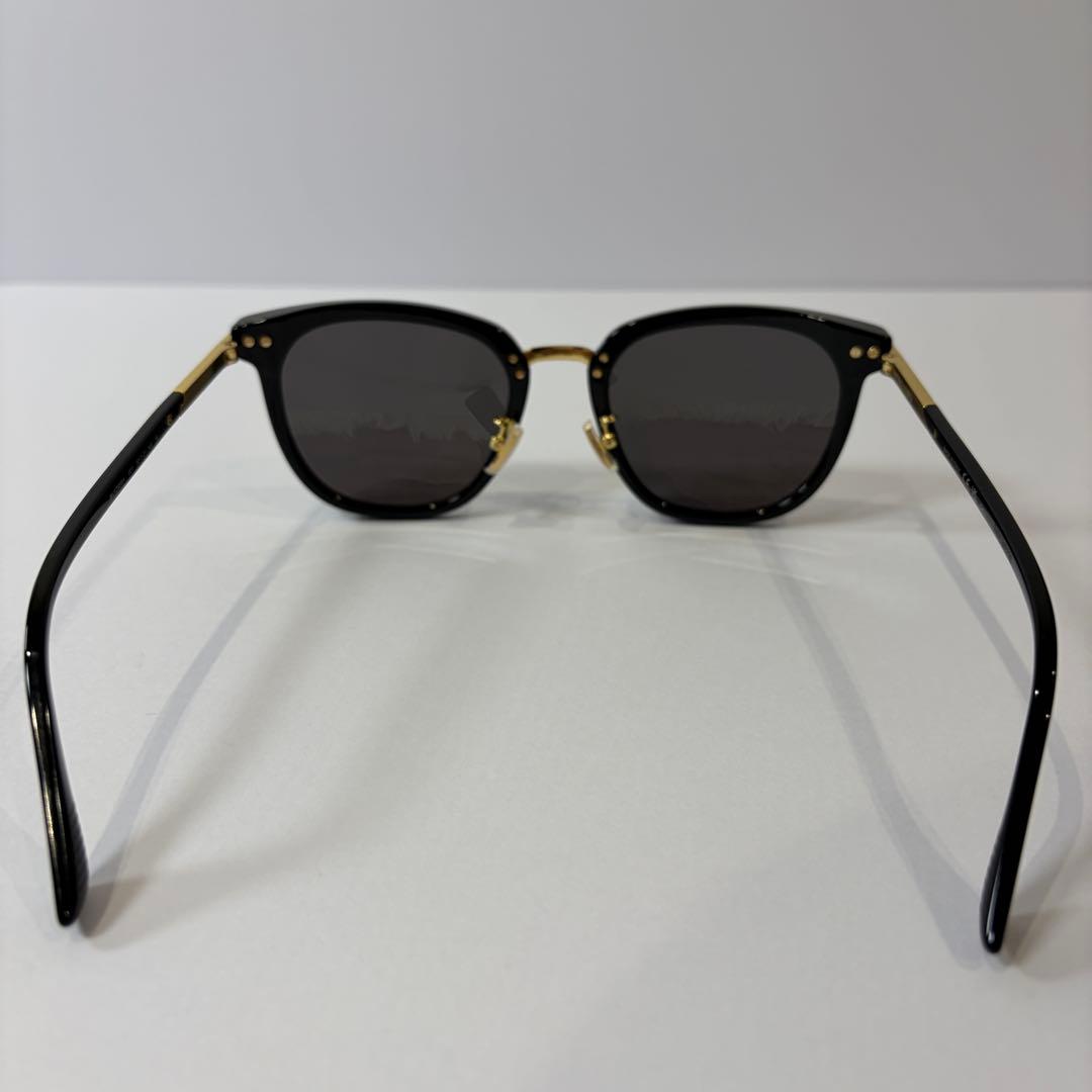 極美品】ボッテガヴェネタ BV1298SA ウェリントン型サングラス 黒/金