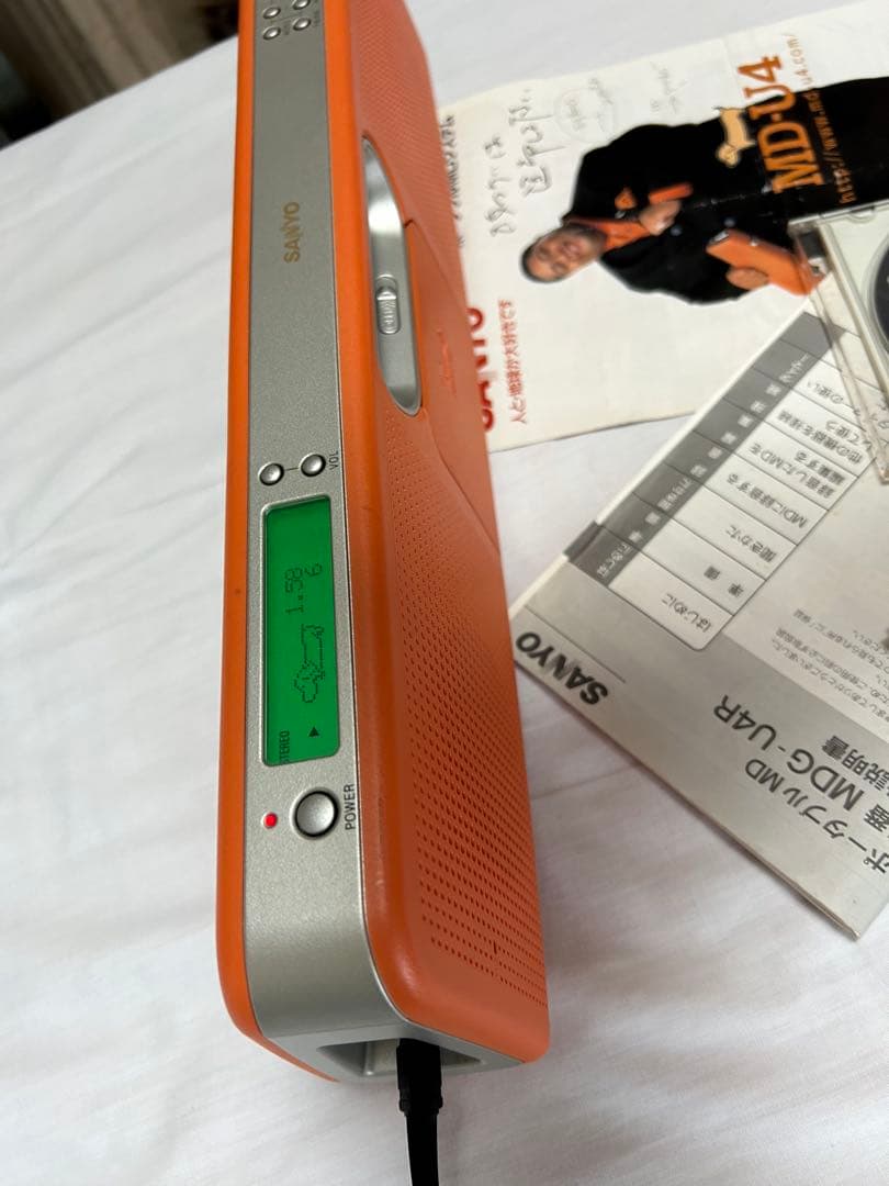 猫*足様 SANYO MD-U4 オレンジ CD・MD・カセットデッキ
