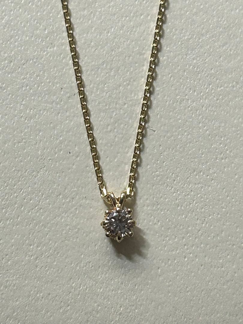 ノジェス　K10 1粒ダイヤ　0.05CT ネックレス
