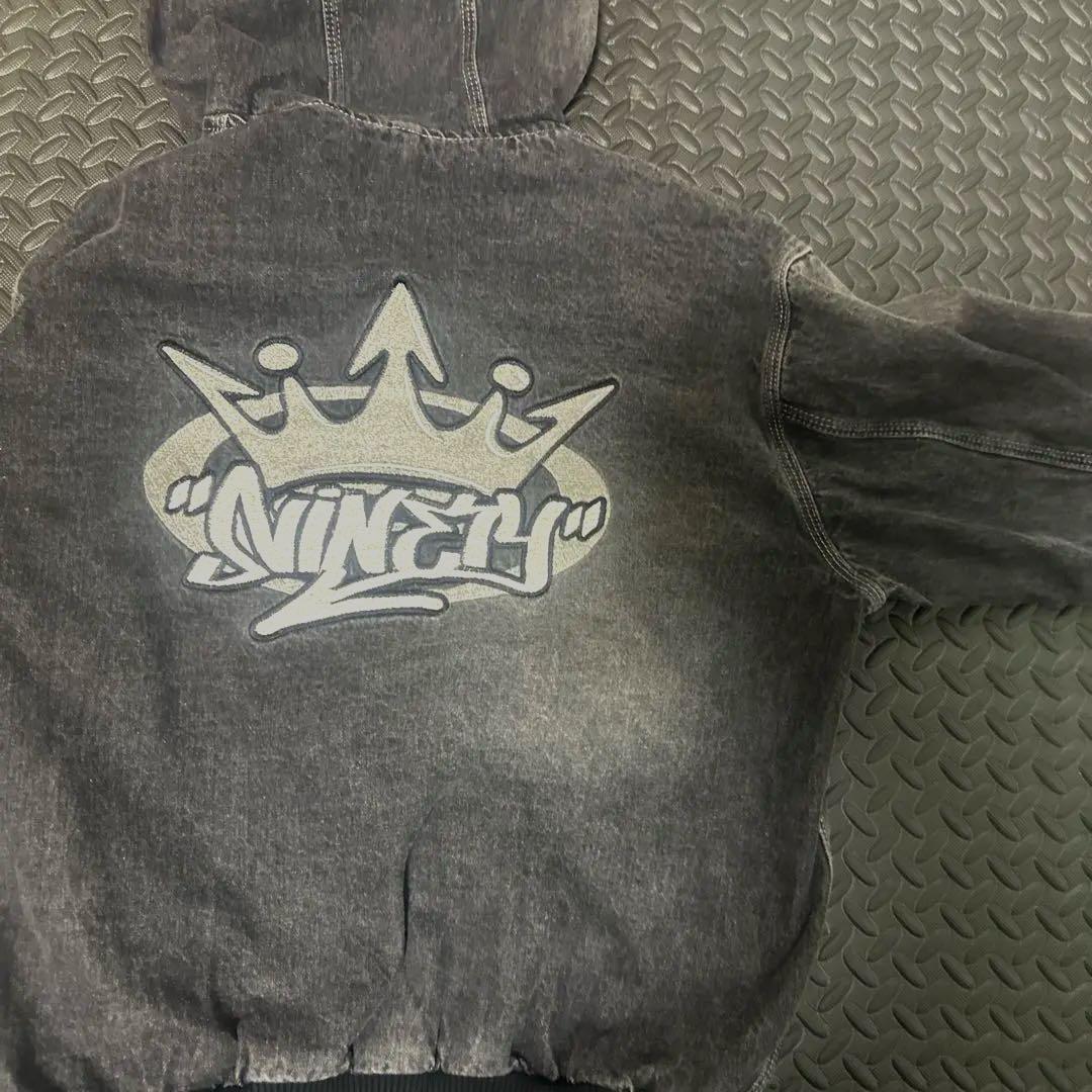 King Logo Vintage Denim Hoodie