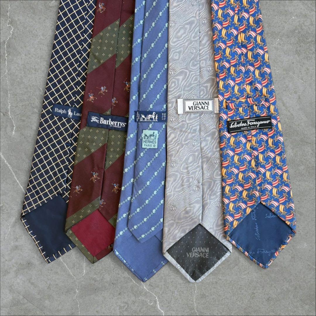 ハイブランドネクタイ 50本セット 全てシルク エルメス ゼニア まとめ