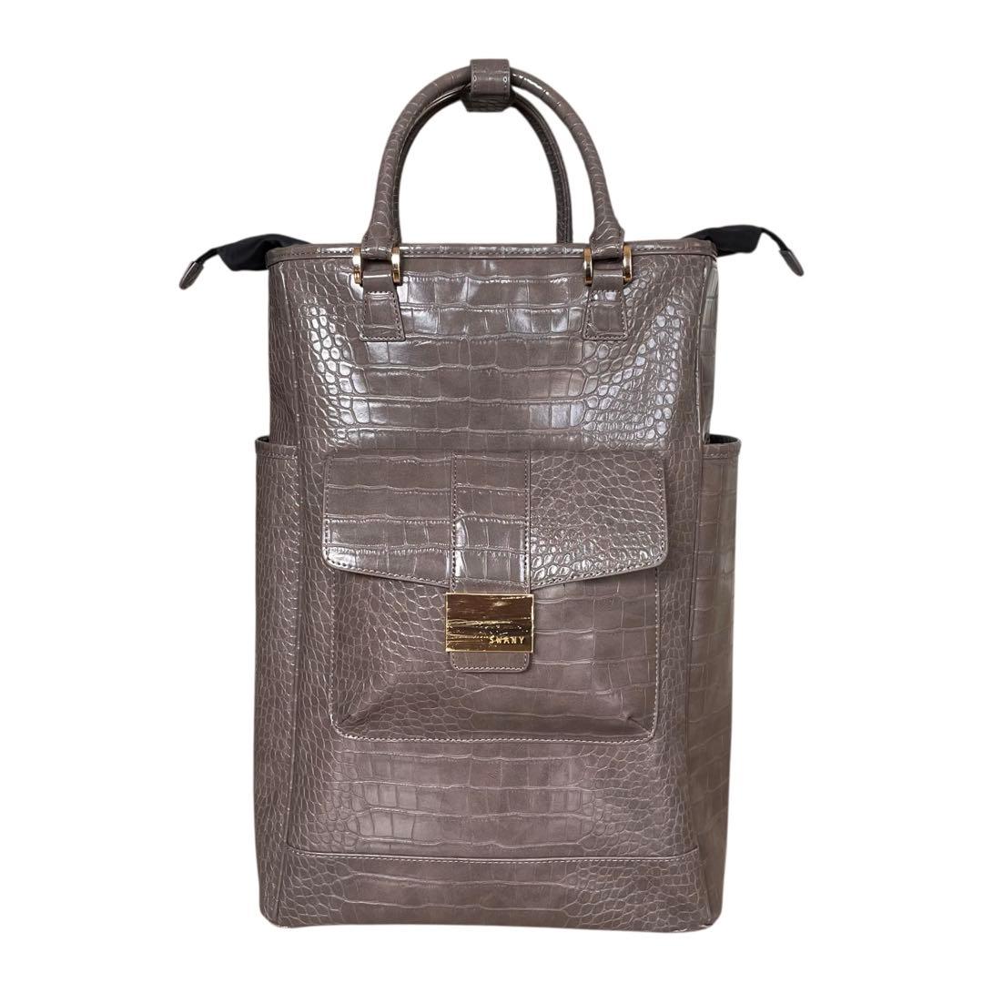 《未使用品》 スワニー トートキャリー クロコダイル型押し ４輪ストッパー付き
