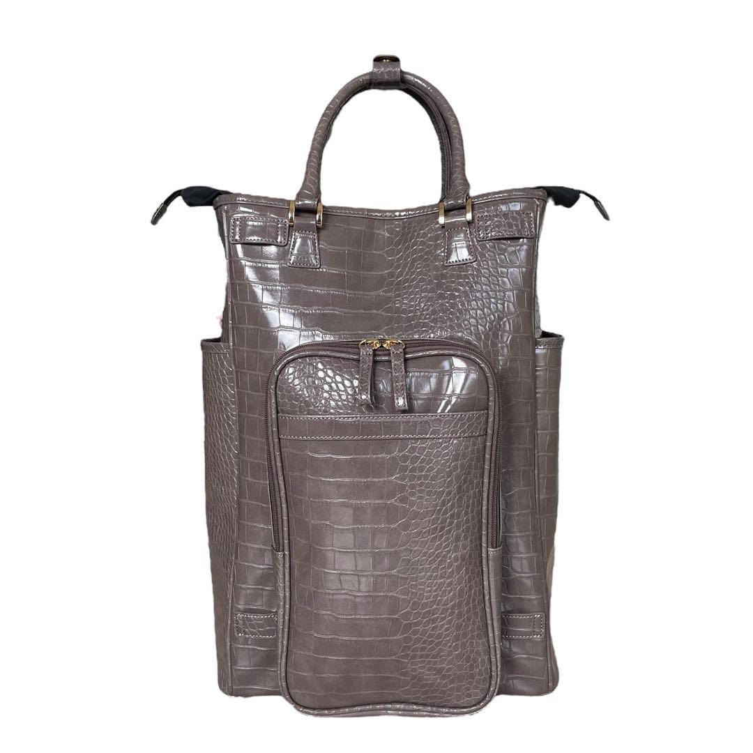 《未使用品》 スワニー トートキャリー クロコダイル型押し ４輪ストッパー付き