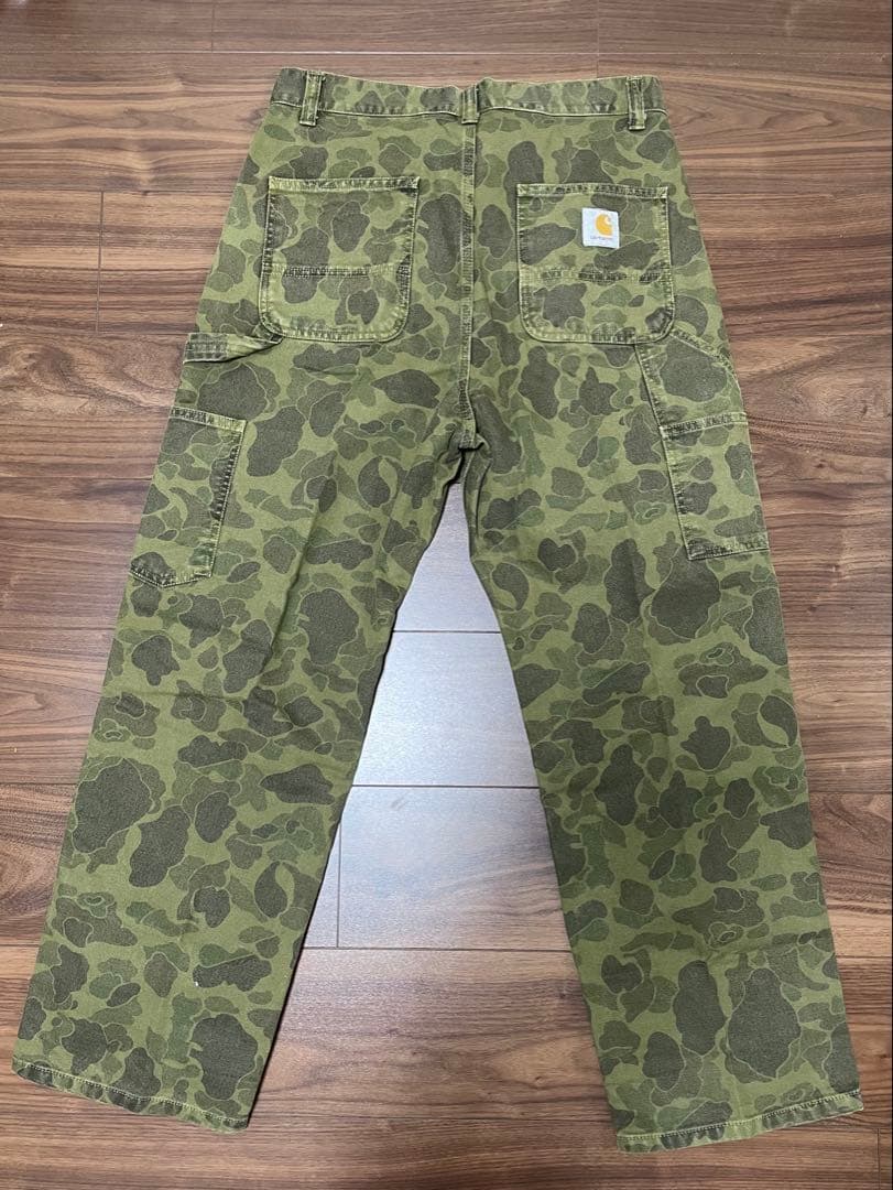 Carhartt wip Duck Camo ワークパンツ Carhartt WIP Duck Single Knee Pant Green Camo Duck Stone Washed