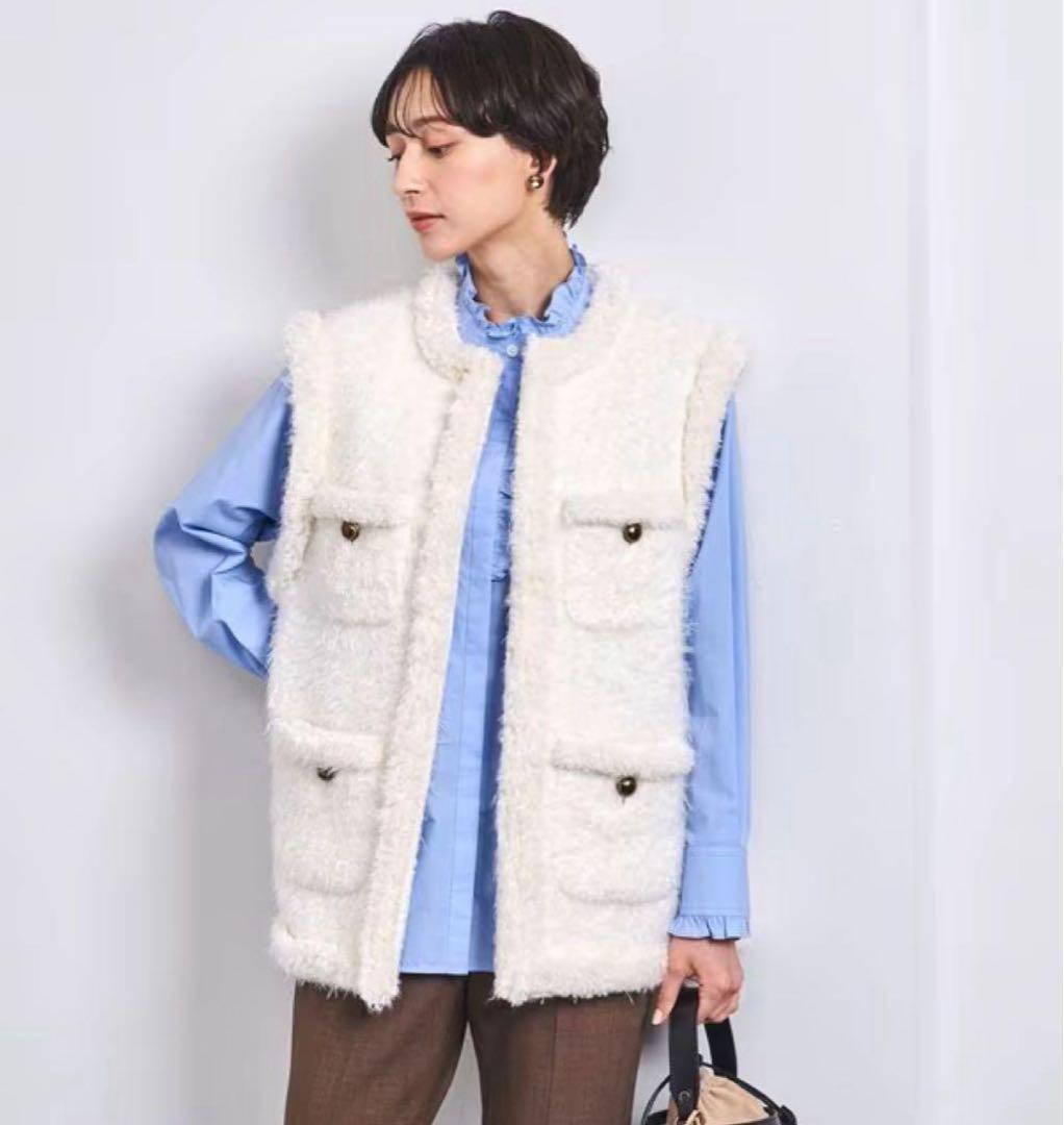 最終値下】UNITED ARROWS シャギー ツイード ベスト - メルカリ