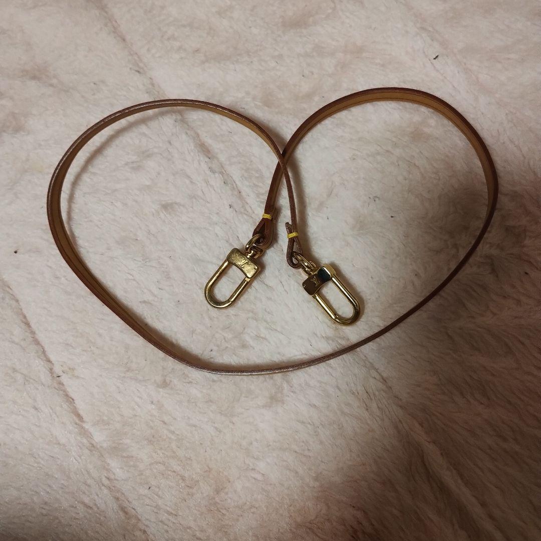 ルイヴィトン レザー製ストラップ ブラウン ゴールド金具 - メルカリ