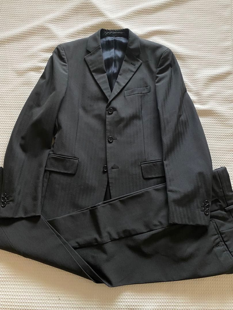 ☆美品☆プラダ☆シャドーストライプ希少テクノストレッチウールスーツ