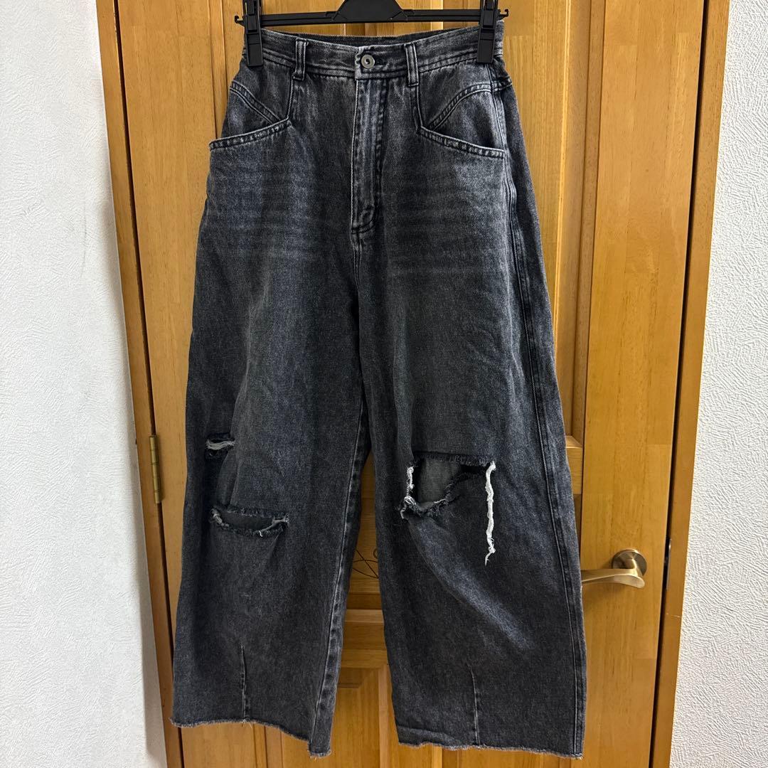 AMERI HEART PATCH DAMAGE DENIM PANTS - メルカリ