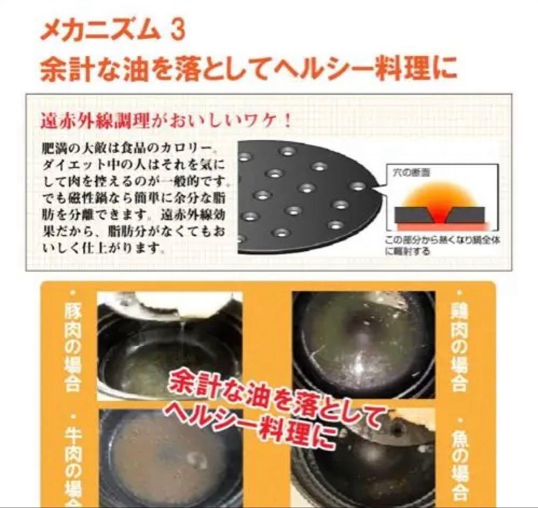 磁性鍋（電子レンジ専用鍋）Mサイズ 美品 電磁波カット 遠赤外線