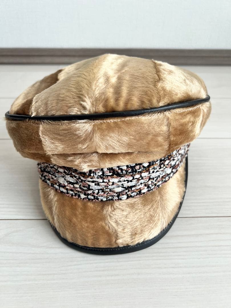 CA4LAファーキャスケット帽子 O111830557 - 帽子シュリンクなし