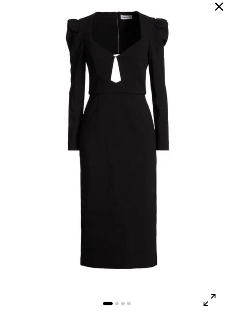 ろく様】REBECCA VALLANCE カットアウトブラックドレス - メルカリ