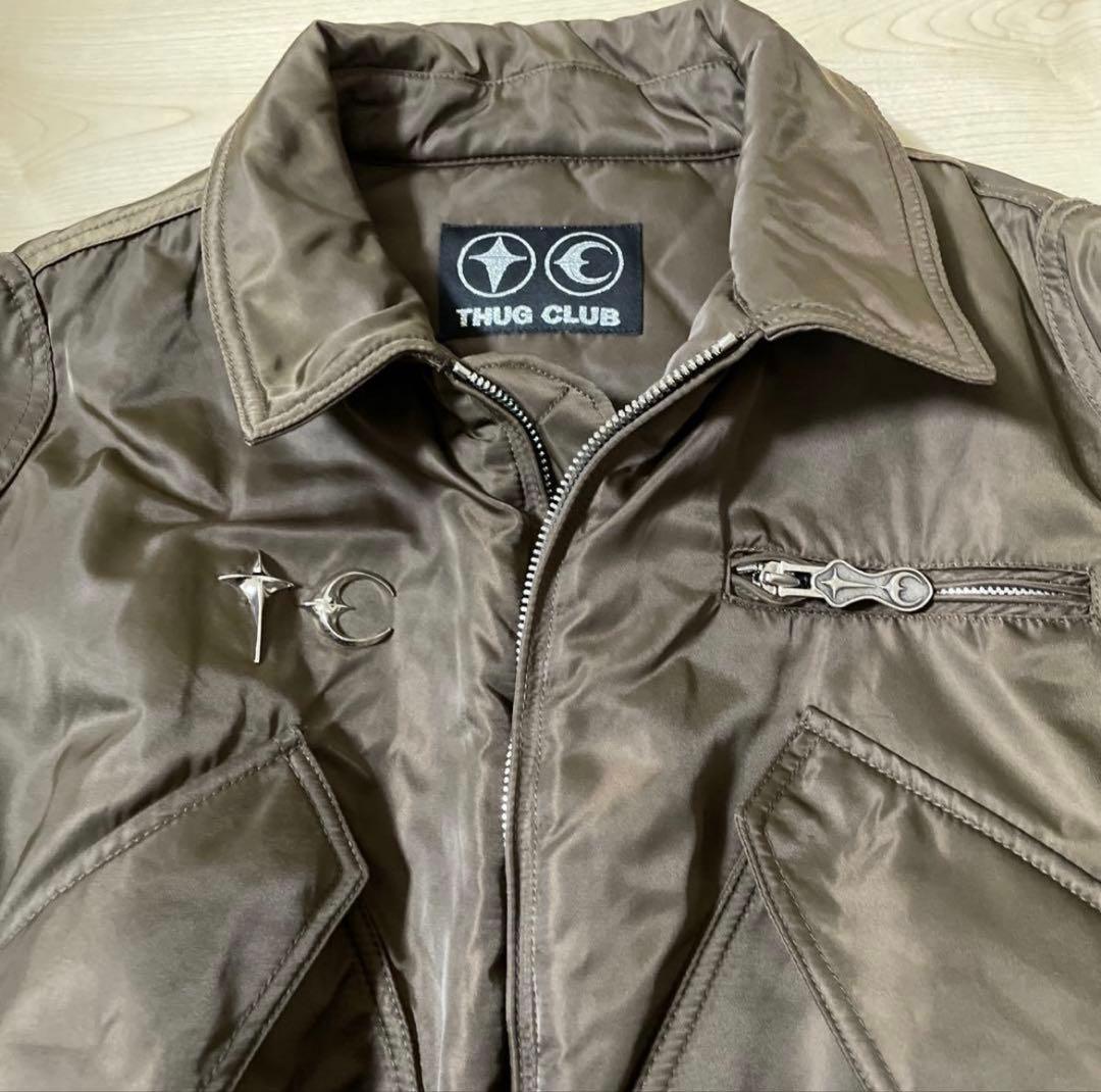 THUG THUG CLUB ブラウン MA-1 フライトジャケット CLUB MA-1