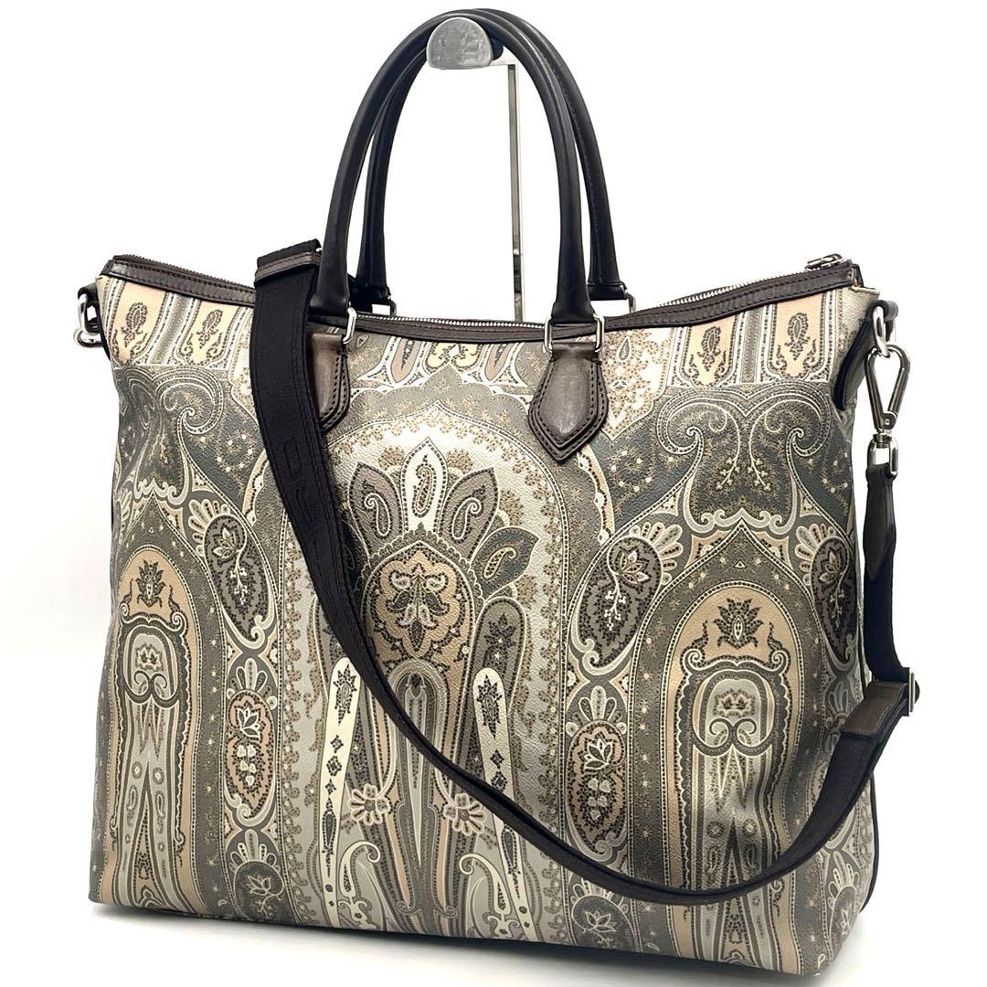 美品】ETROエトロ ペイズリートートバッグ ボストン 大容量 2way 旅行