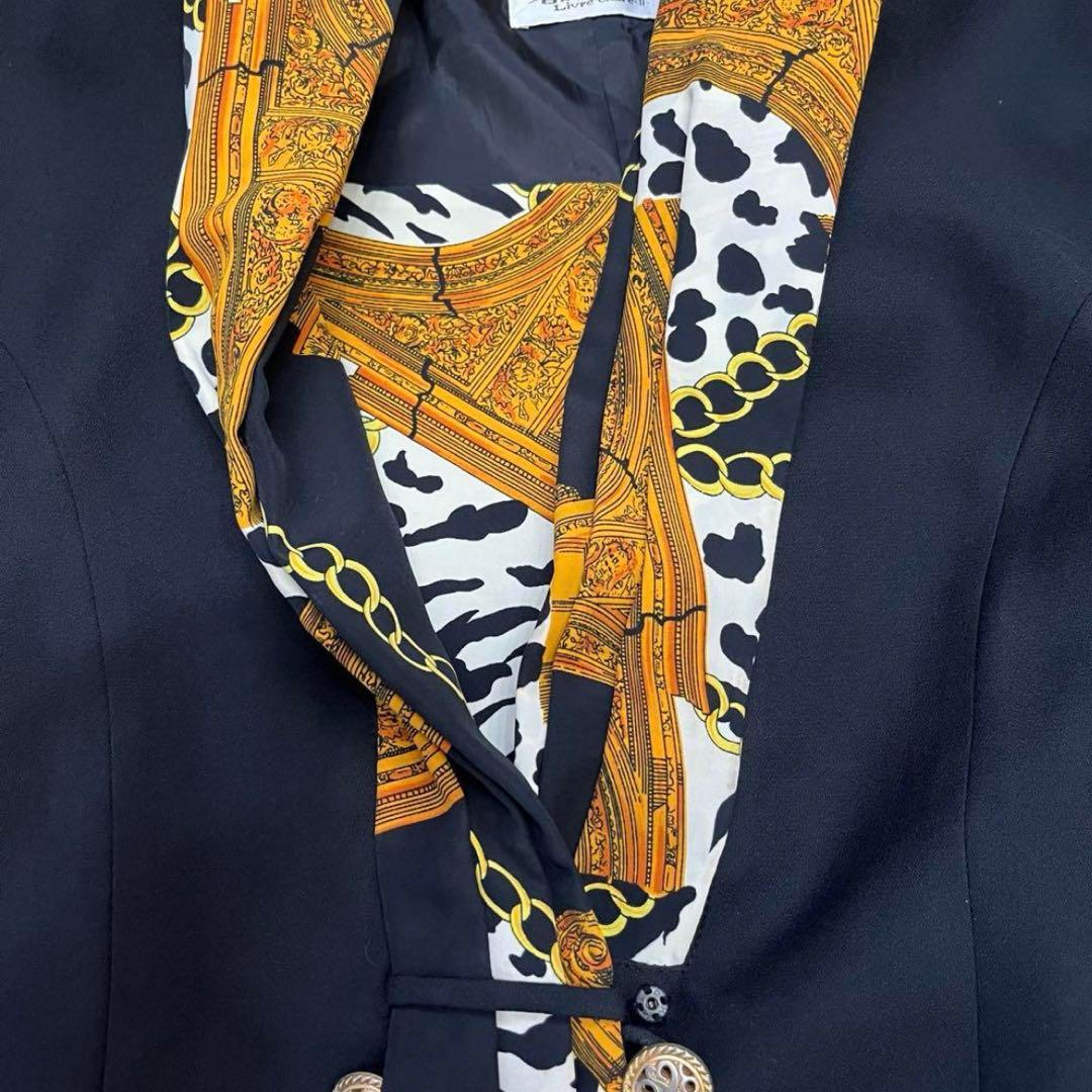 Livre claire -II- スカーフ柄シフォンオシャレジャケット