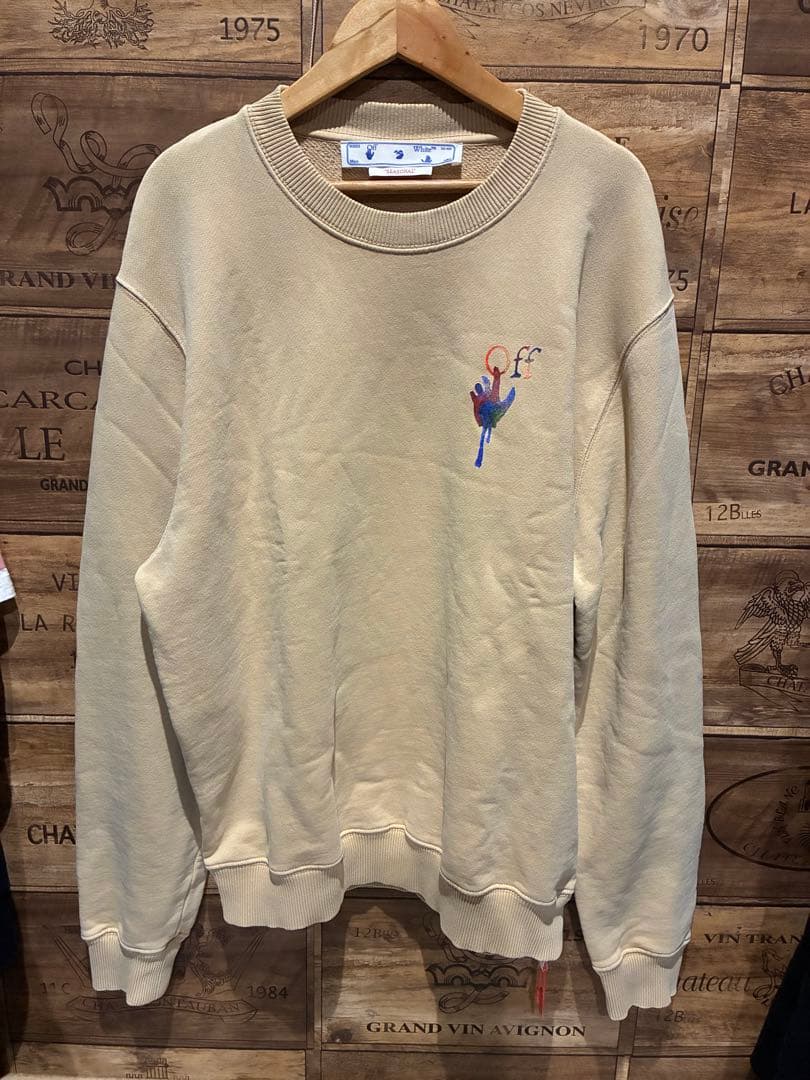 【値下げ対応可能‼️】 Off-White オフホワイト トレーナー Sサイズ off white（オフホワイト） トレーナー OMBA035E20FLE0020145 クルー