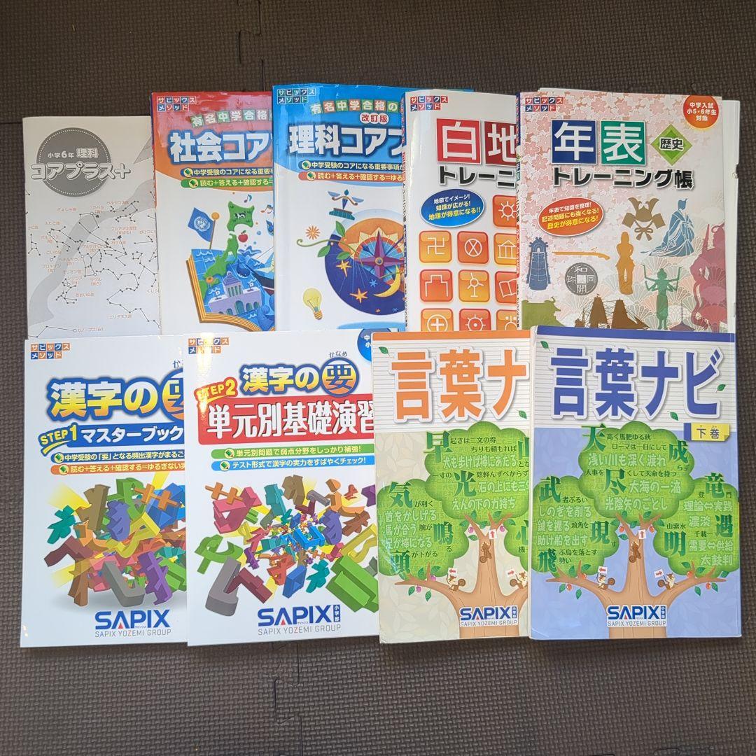 SAPIX　教材セット　2026年入試使用 SAPIX 2026年度入試用 中学受験ガイド - メルカリ