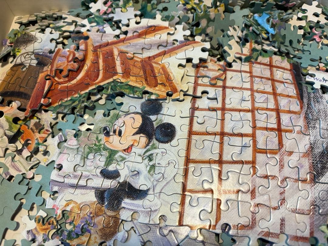 ディズニー ジグソーパズル ミッキーミニー テンヨー レア レトロ