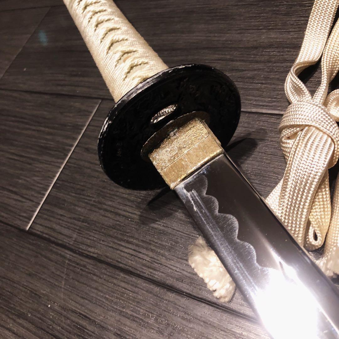 高級模造刀 白拵え 灰鞘 居合刀 太刀 本格模造刀 - メルカリ