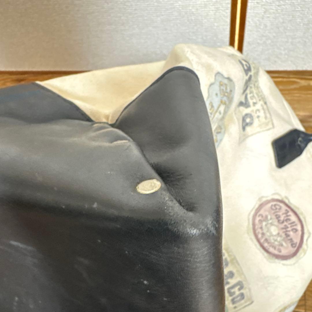 GLADHAND ハンドペイント ヘリテージレザー キャンバス トートバッグ