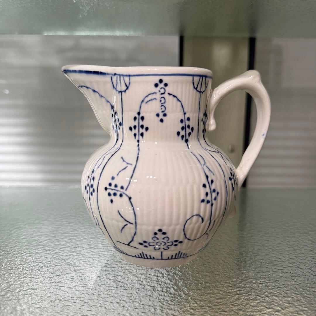 サキソニー柄 ミルクピッチャー ピシェ フランスアンティーク ボッホ