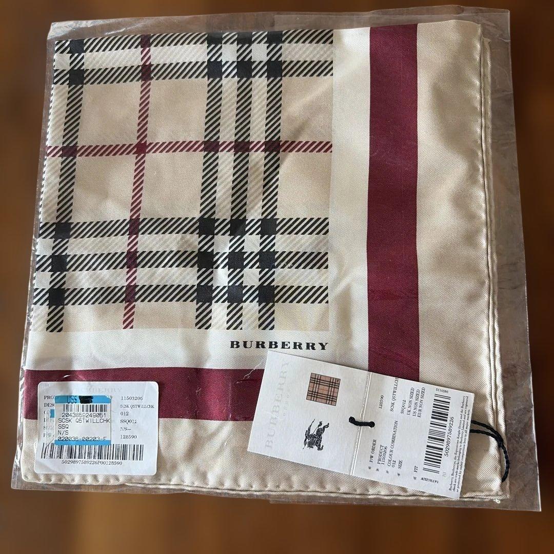 ヴィンテージ　バーバリー スカーフ　シルク100% チェック チェック シルク スカーフ (サンド) | Burberry®公式サイト