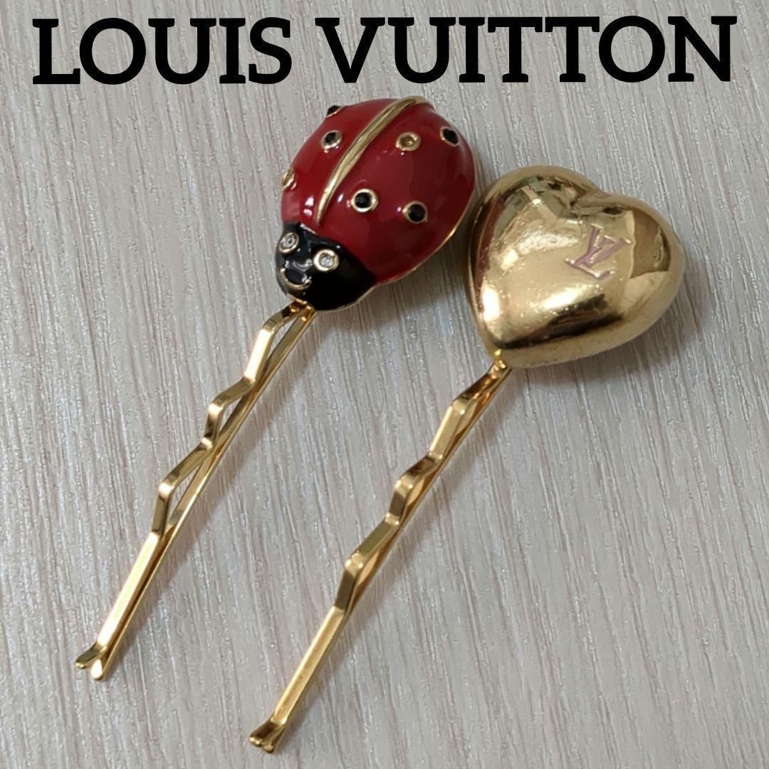 LOUISVUITTON キット・バレット・フレーズ てんとう虫ハート ヘアピン